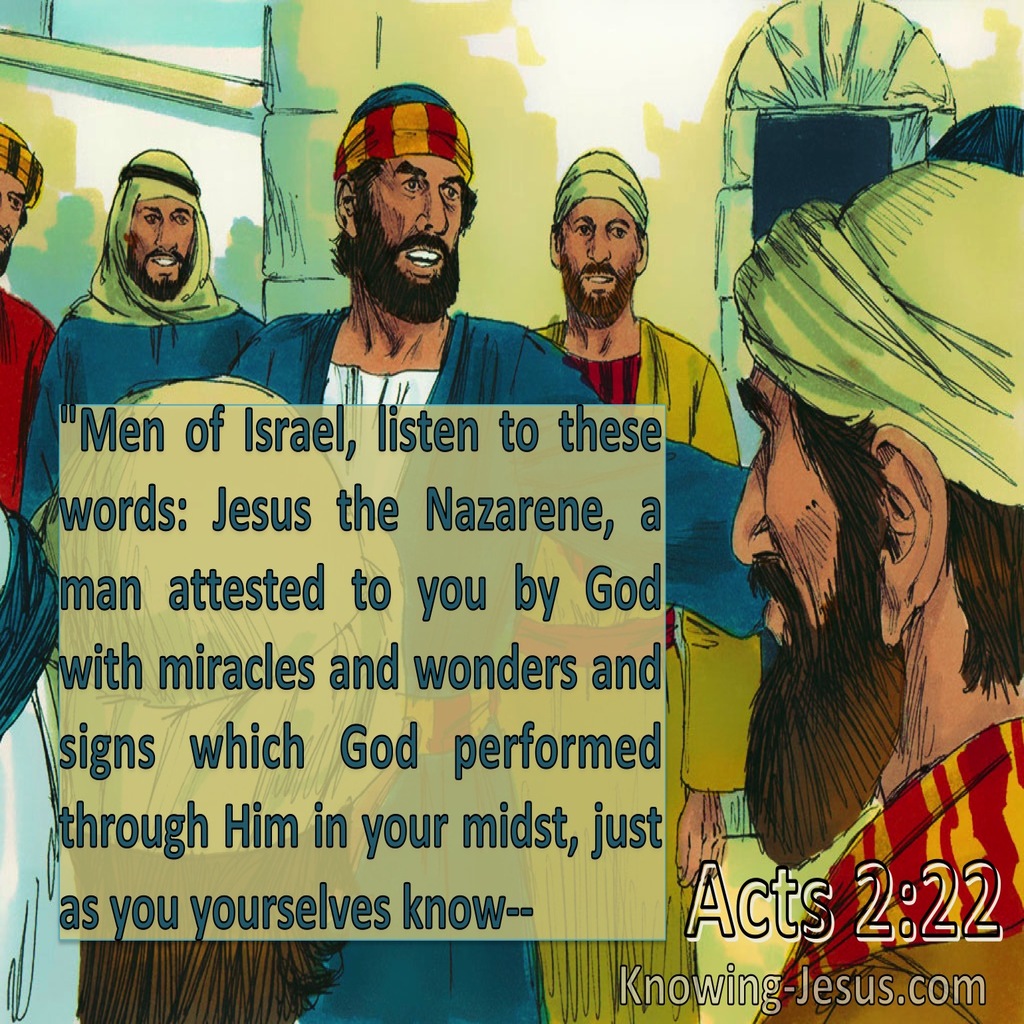 Acts 2:22 Jesus The Nazarene, A Man Attested To You By God (yellow)
